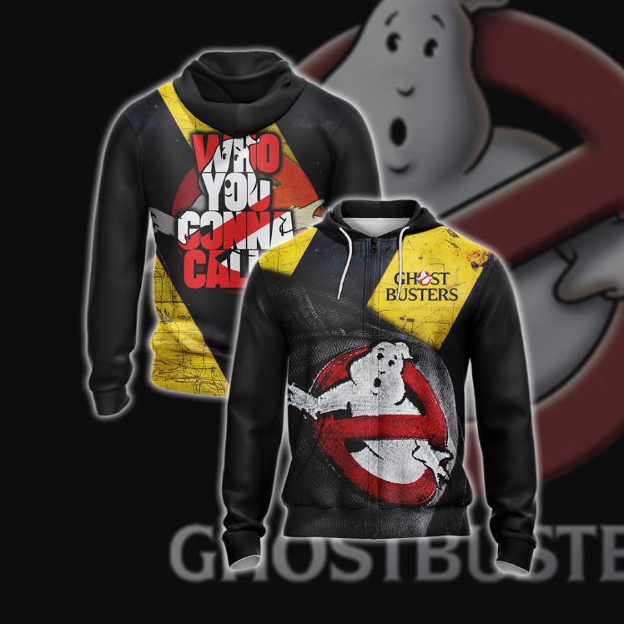 Ghostbusters New Look Zip Up All-over print unisex pullover hoodie