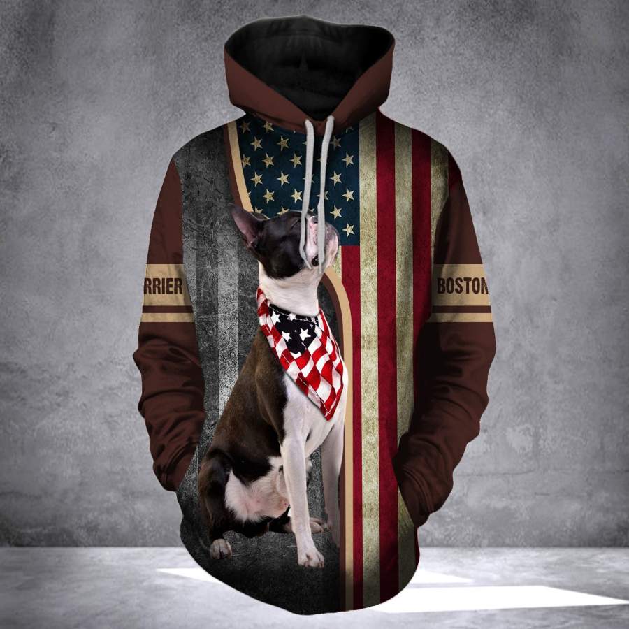 Boston Terrier Ftb All-over print unisex pullover hoodie