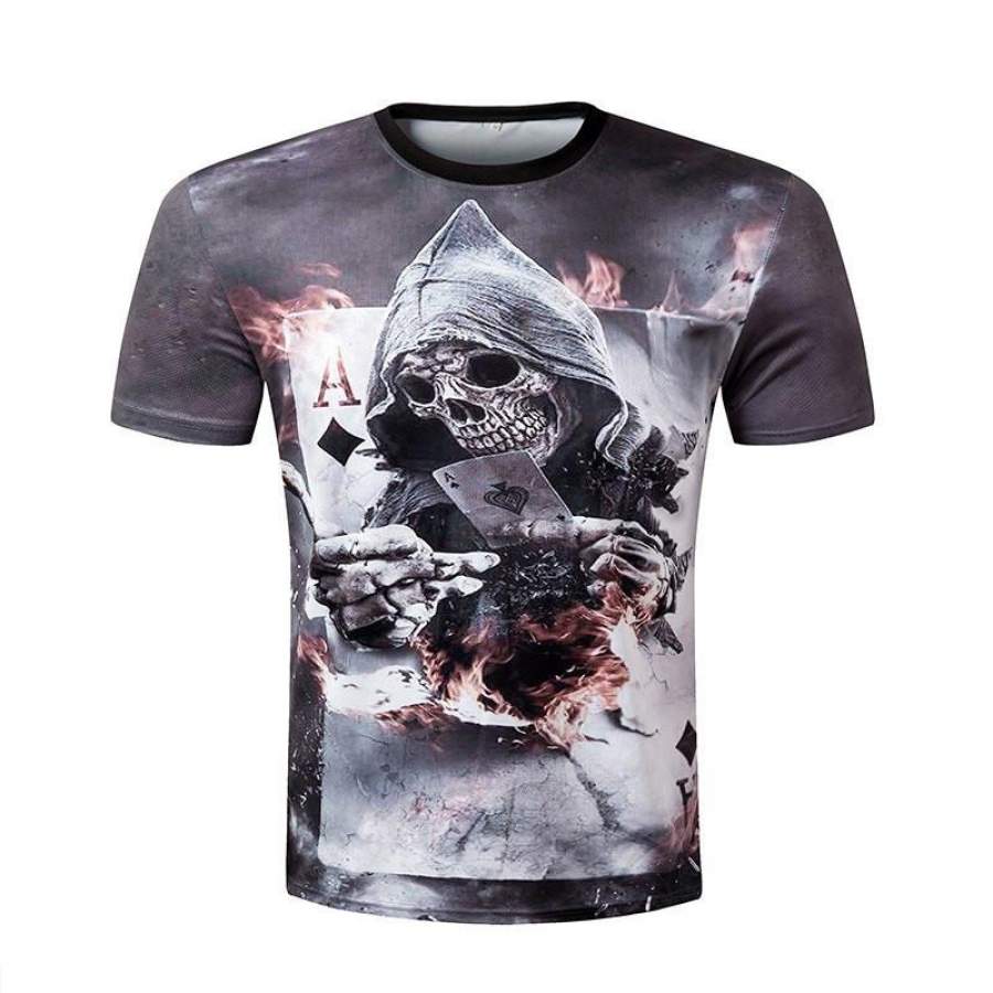 Ghost Poker Player T-Shirt 3D All Over Print