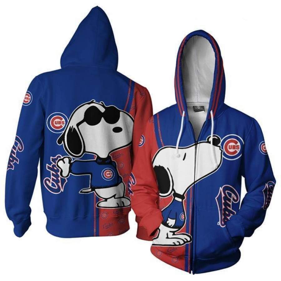 Chicago Cubs Snoopy Kiss Hoodie Unisex 3D All Over Print