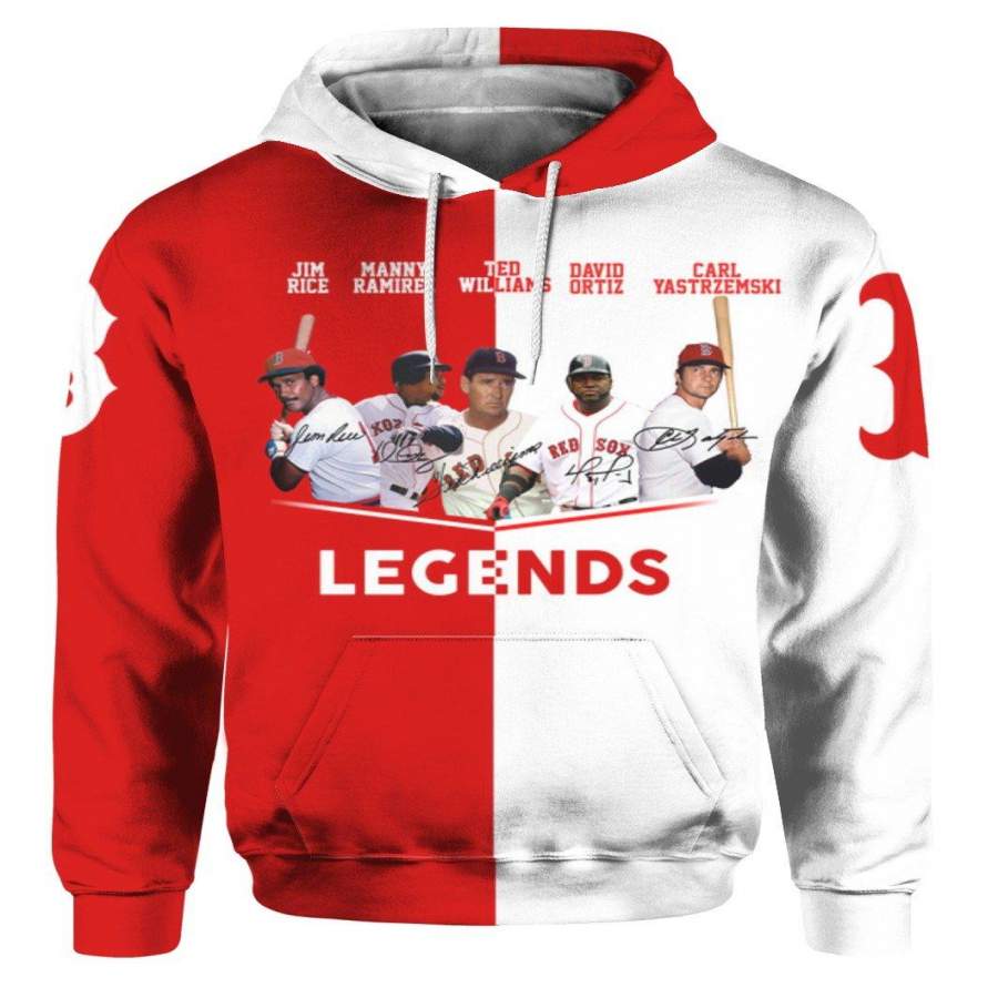 Boston Red Sox Legend Player Hoodie Unisex 3D All Over Print