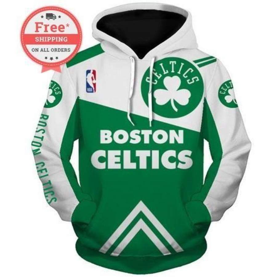 Boston Celtics Basketball Team Hoodie Unisex 3D All Over Print