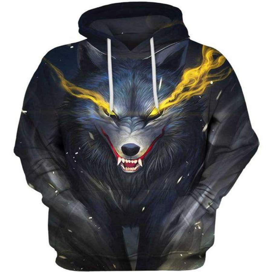 Ghost Wolf Hoodie Unisex 3D All Over Print