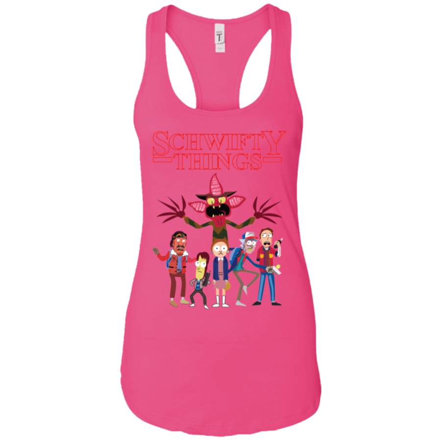 Rick And Morty Stranger things Parody Ladies Tank