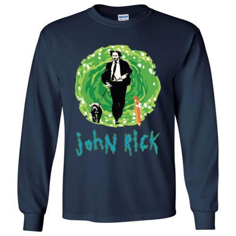 John Rick John Wick Rick And Morty Crossover Long Shirt