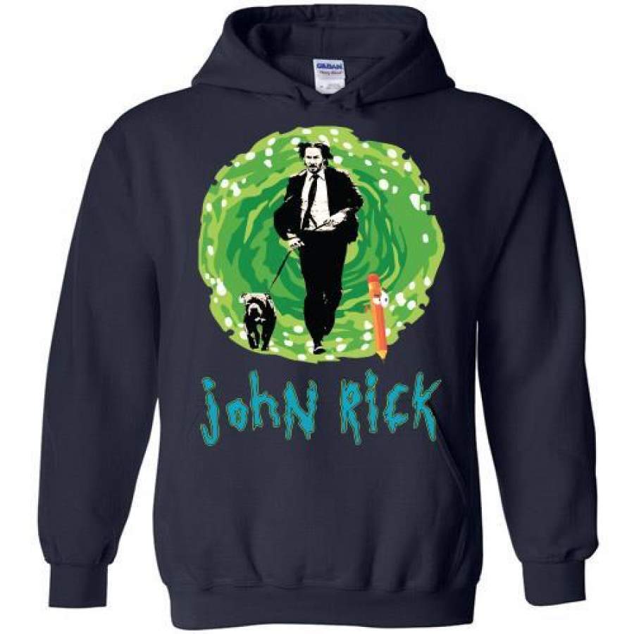 John Rick John Wick Rick And Morty Crossover Hoodie