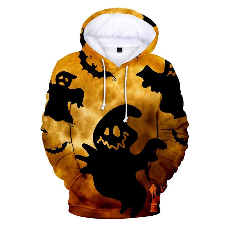 Ghost Printed Casual Hoodie – 3D All Over Printed – VF27