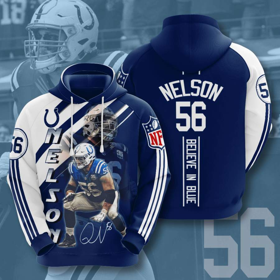 Indianapolis Colts Quenton Nelson Hoodie Unisex 3D All Over Print