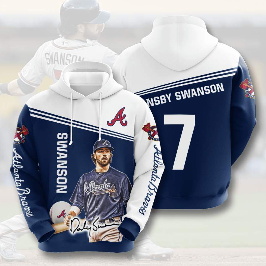 Atlanta Braves Dansby Swanson Hoodie Unisex 3D All Over Print