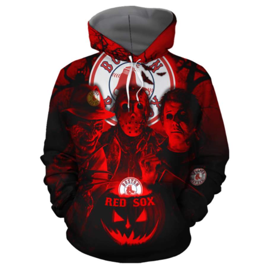 Boston Red Sox 3D All-over print pullover Hoodie