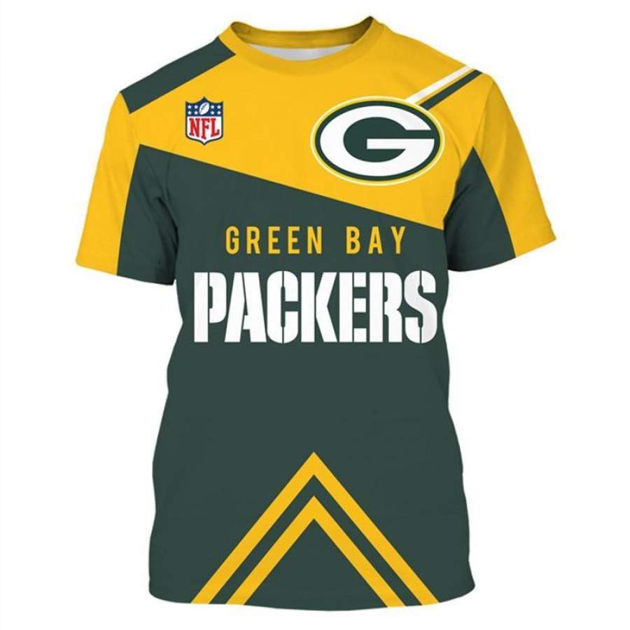 Green Bay Packers T T-Shirt 3D All Over Prints Vintage Short Sleeve O Neck For Fans