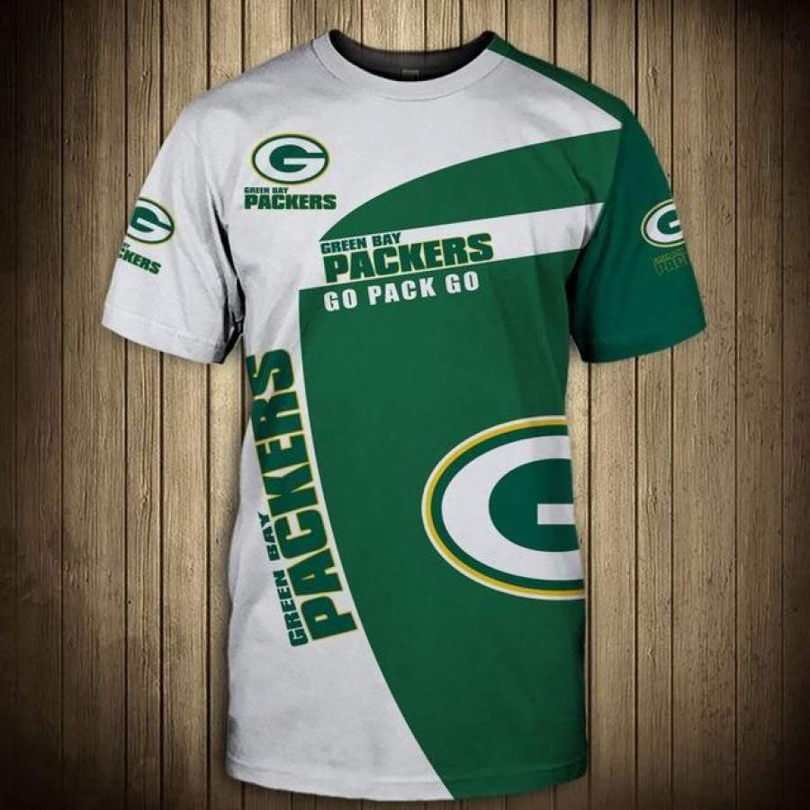 Green Bay Packers T T-Shirt 3D All Over Print Mens Short Sleeve Go Pack Go