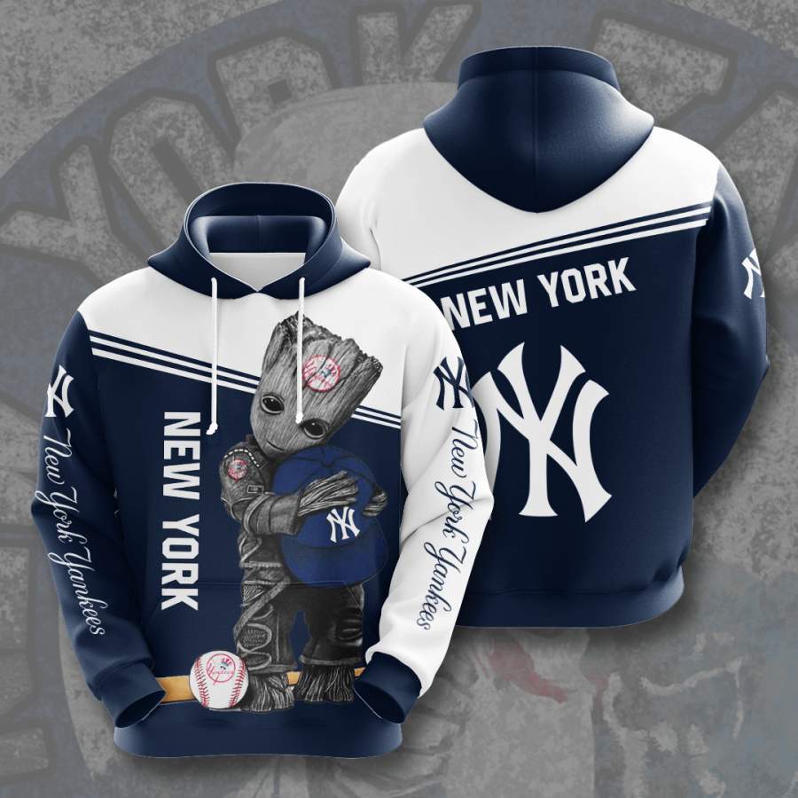 Groot Hold New York Yankee Hoodie Unisex 3D All Over Print