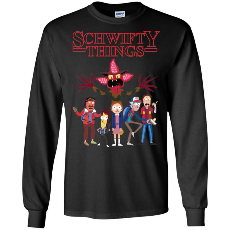 Rick And Morty Stranger things Parody Long T-Shirt