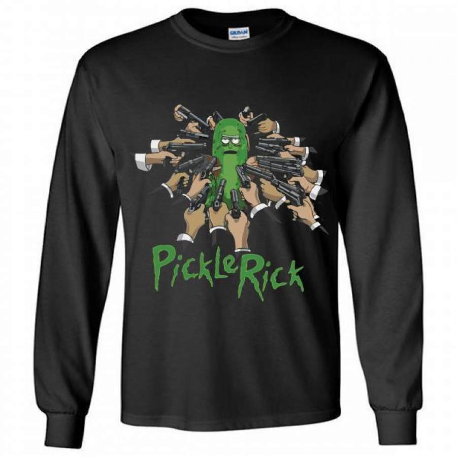 Rick and Morty Pickle Rick John Wick Solenya Long Shirt