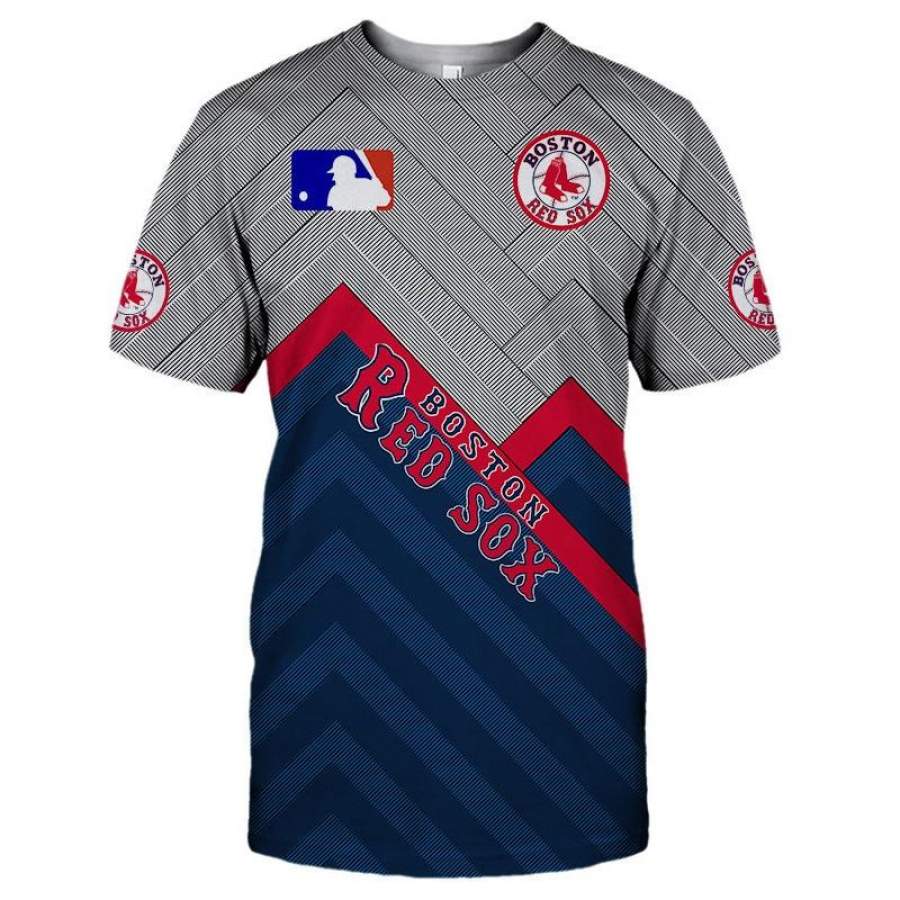 Boston Red Sox T-Shirt 3D All Over Print Custom 3D Boston Red Sox Graphic Printed 3D T-Shirt 3D All Over Print All Over Print Tee For Men For Women