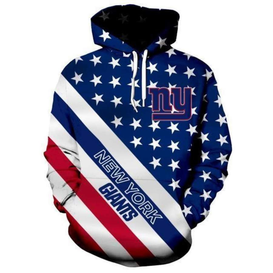 American Flag New York Giants Hoodie Unisex 3D All Over Print