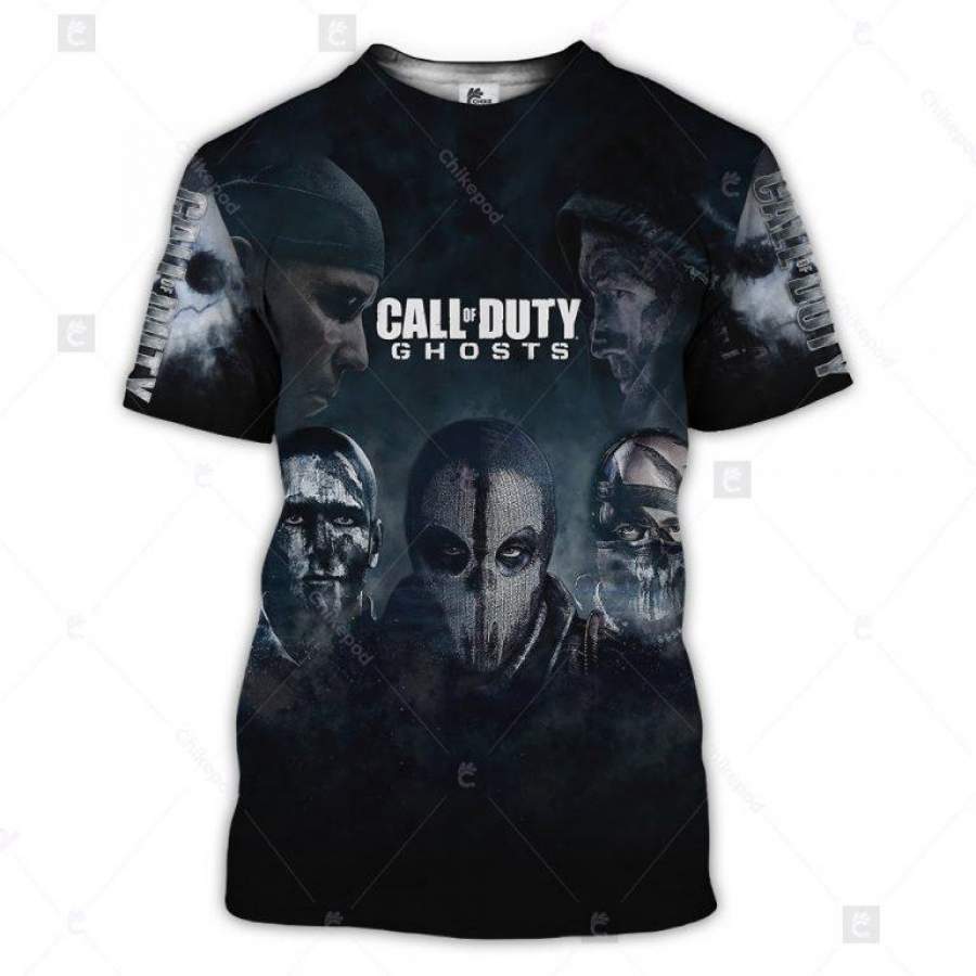 Call Of Duty Ghost T-Shirt 3D All Over Print Custom 3D Call Of Duty Ghost Graphic Printed 3D T-Shirt 3D All Over Print All Over Print Tee For Men For Women