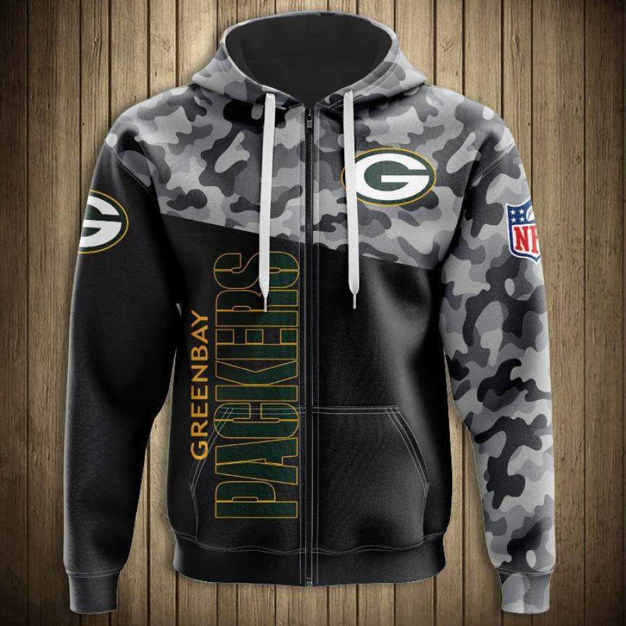 Green Bay Packers Military Hoodie Unisex 3D All Over Print