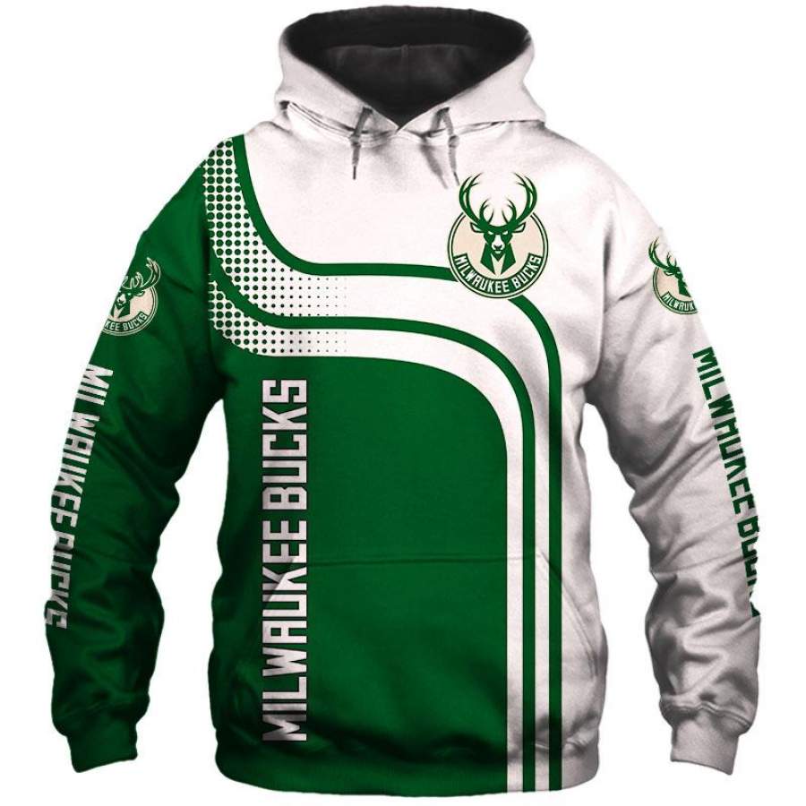 Milwaukee Bucks Hoodie 3D Style6011 All Over Printed