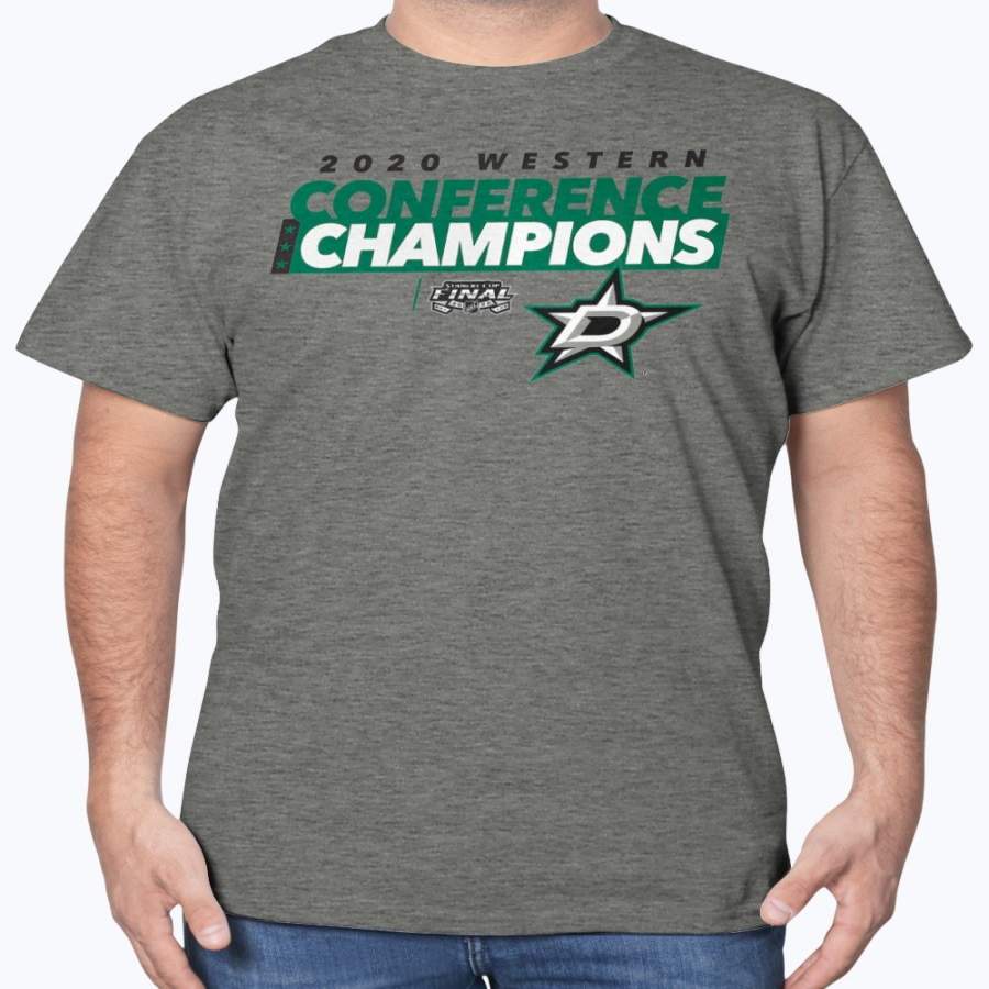 Dallas Stars 2020 Western Conference Champions Locker Room Taped Up T-Shirt