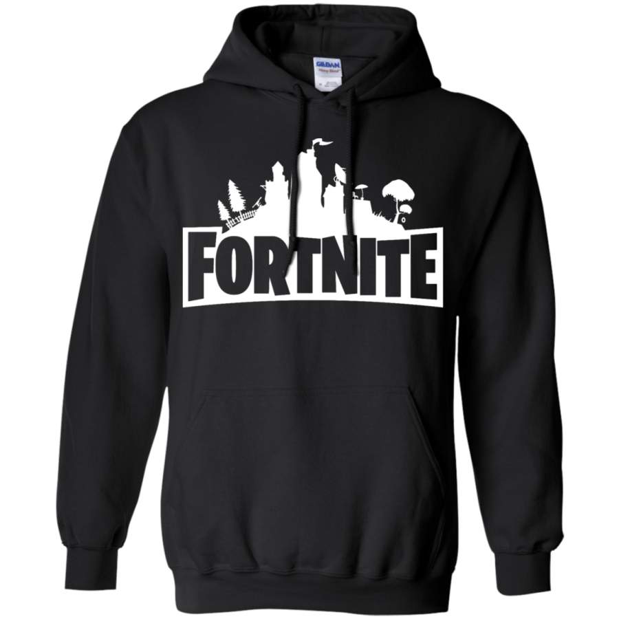 Fortnite Battle Royale Skyline logo black Hoodie