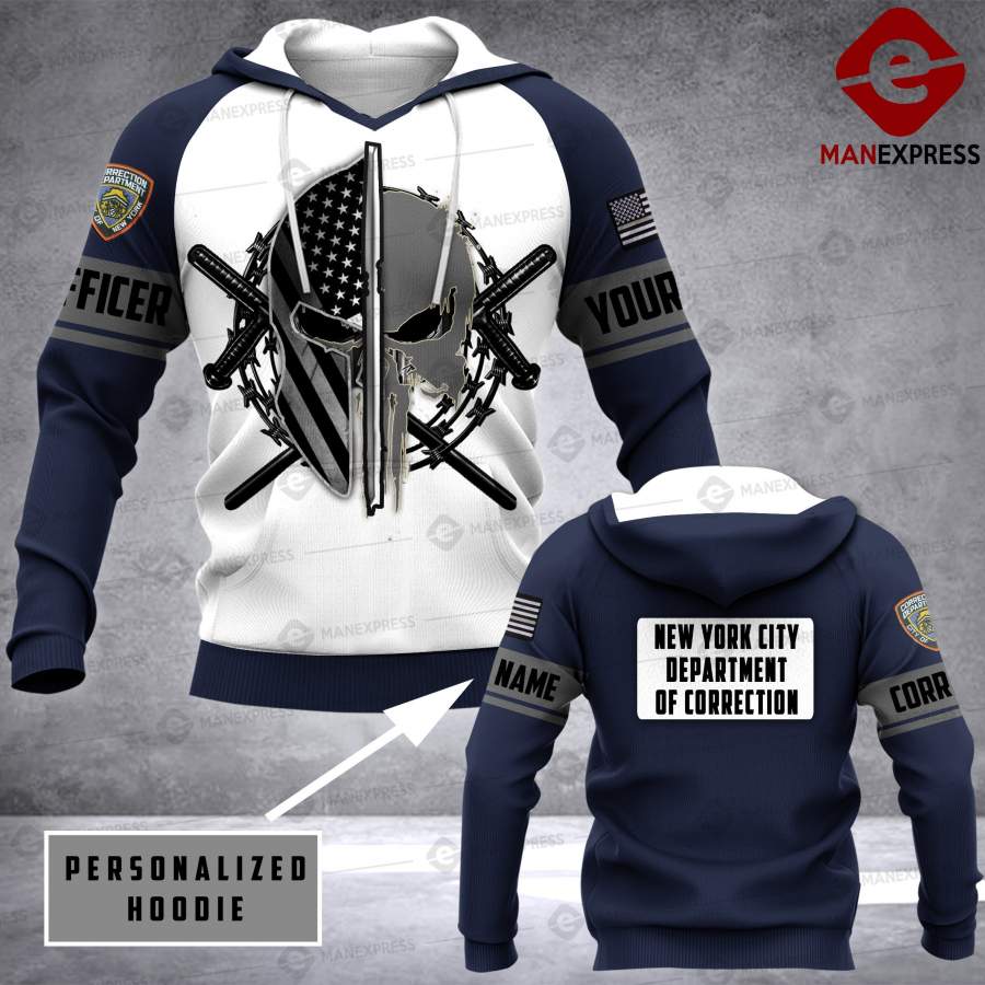 Dh New York City Department Of Correction Customized All-over Pullover Hoodie Print Unisex 3D 1604