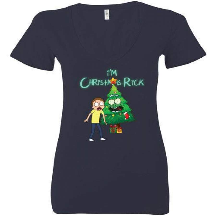 I’m Christmas Rick Sweatshirt Rick And Morty Funny Xmas Ladies Deep V-Neck