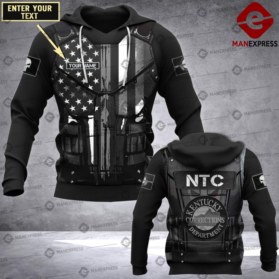 Customized Us Armor Ntc – Kentucky Department Of Corrections 3D All-over Pullover Hoodie Print Unisex Correctional Officer Lmt