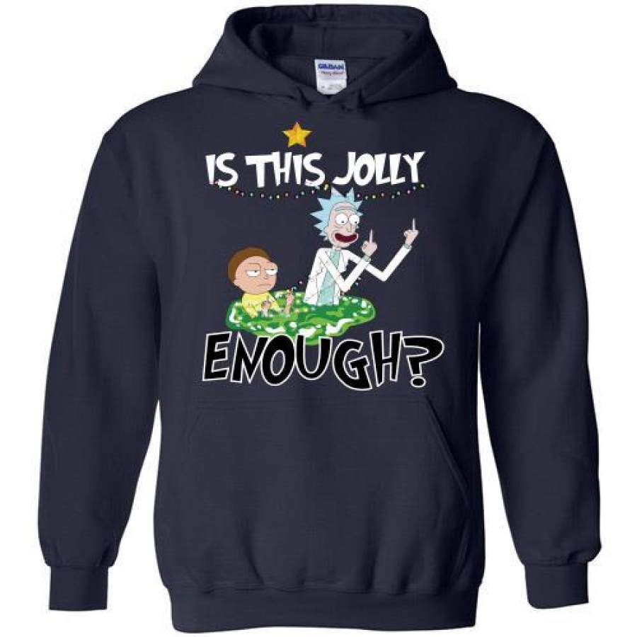 Rick and Morty is this jolly enough christmas Hoodie