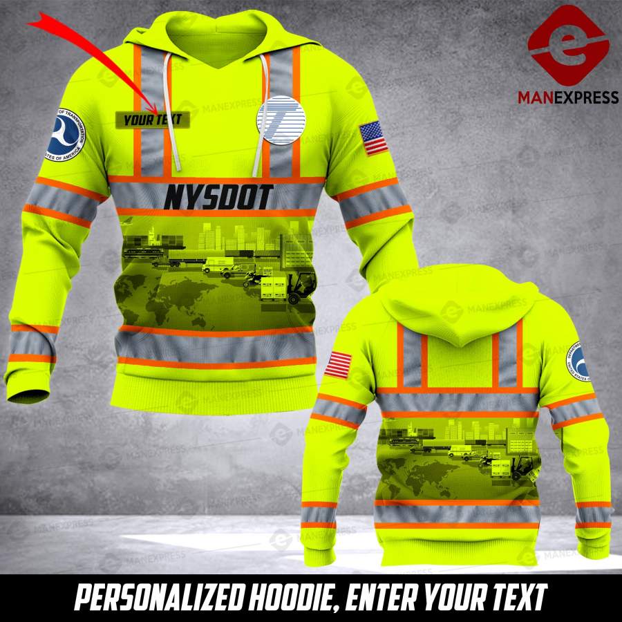 Dh Customized Nysdot – New York State Department Of Transportation (Nysdot) 3D Safety All-over Pullover Hoodie Print Unisex