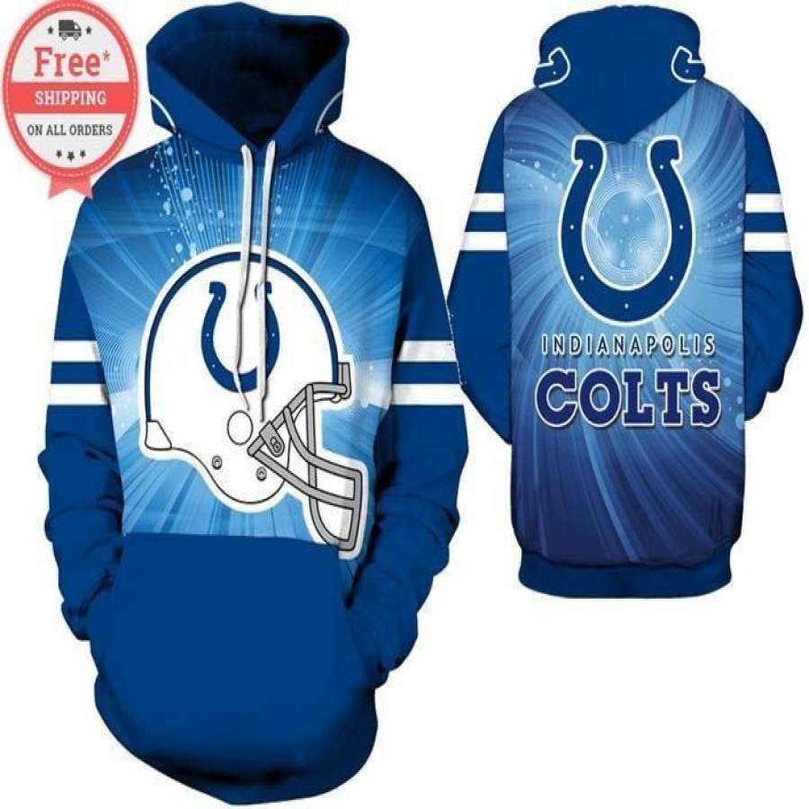 Indianapolis Colts Football Team Printed Unisex Hoodie Unisex 3D All Over Print