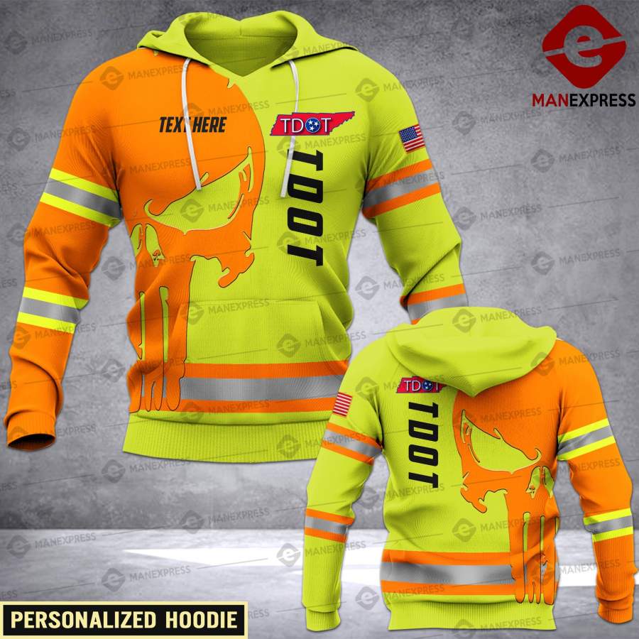 Customized Tdot – Tennessee Department Of Transportation 3D Safety All-over Pullover Hoodie Print Unisex