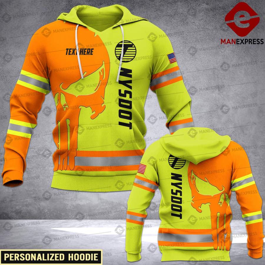 Customized Nysdot – New York State Department Of Transportation 3D Safety All-over Pullover Hoodie Print Unisex