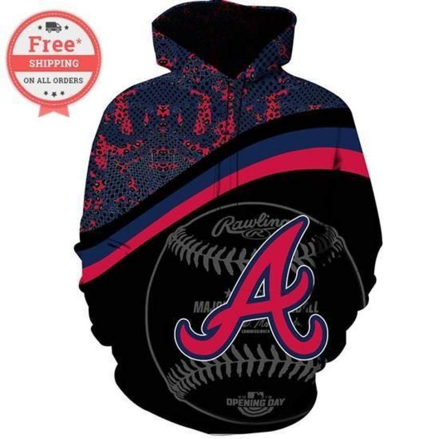 Atlanta Braves Baseball Team Hoodie Unisex 3D All Over Print