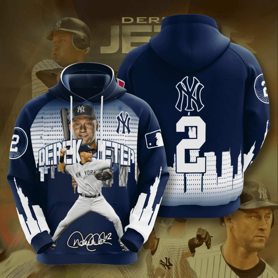 Derek Jeter New York Yankees Hoodie 3D Style4944 All Over Printed