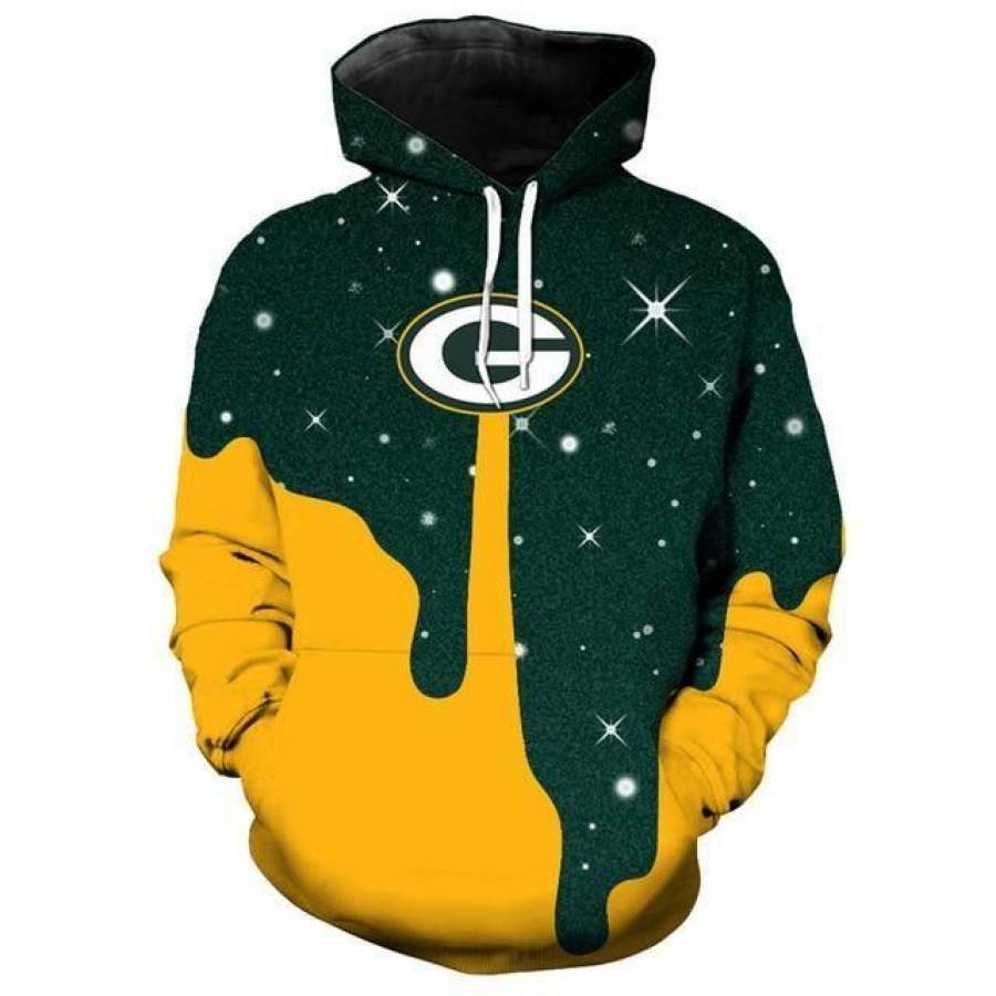 Green Bay Packers Hoodie 3D Style595 All Over Printed