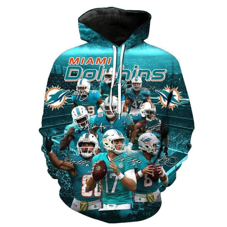 Dolphins Hoodie 3D Style293 All Over Printed