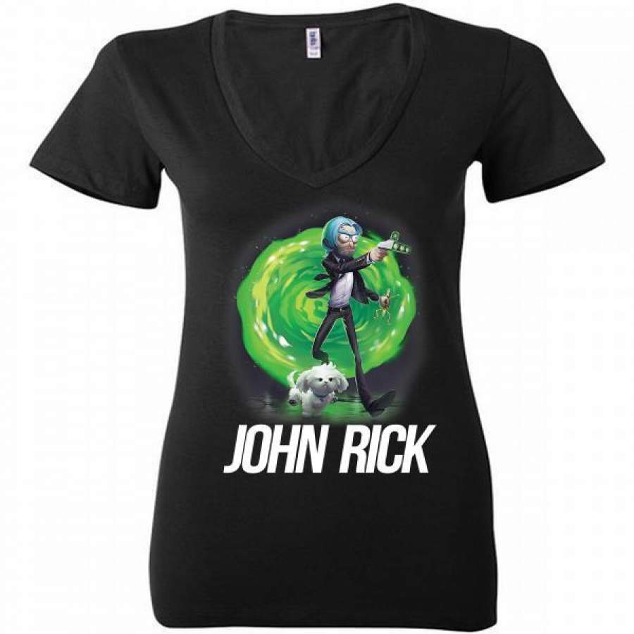 Rick and morty John rick Ladies Deep V-Neck