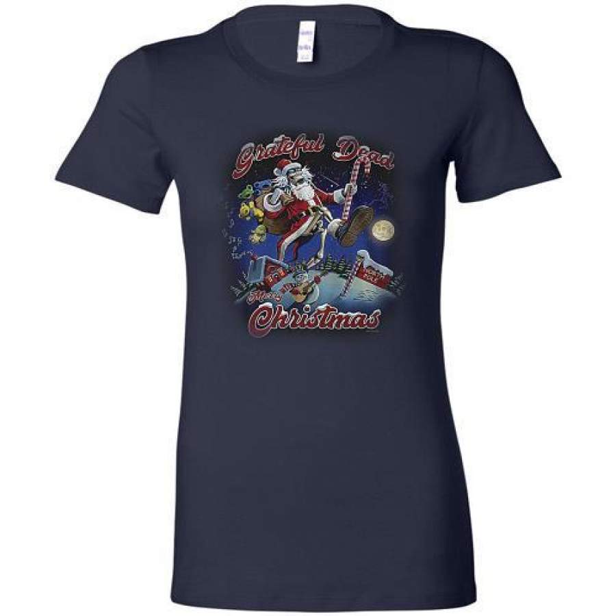 Grateful Dead Christmas Sweatshirt Cool Christmas Bella Ladies Tee