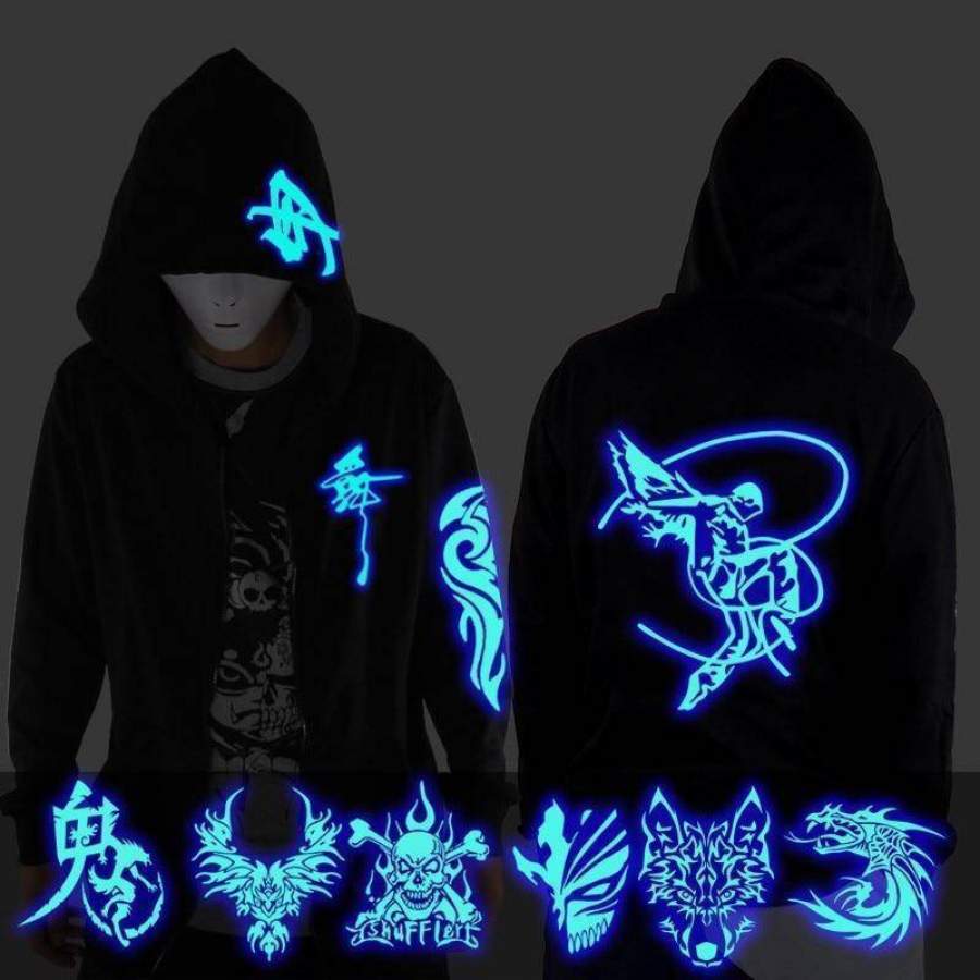 Glowing in The Niight Ghost Dance Hoodie Blue