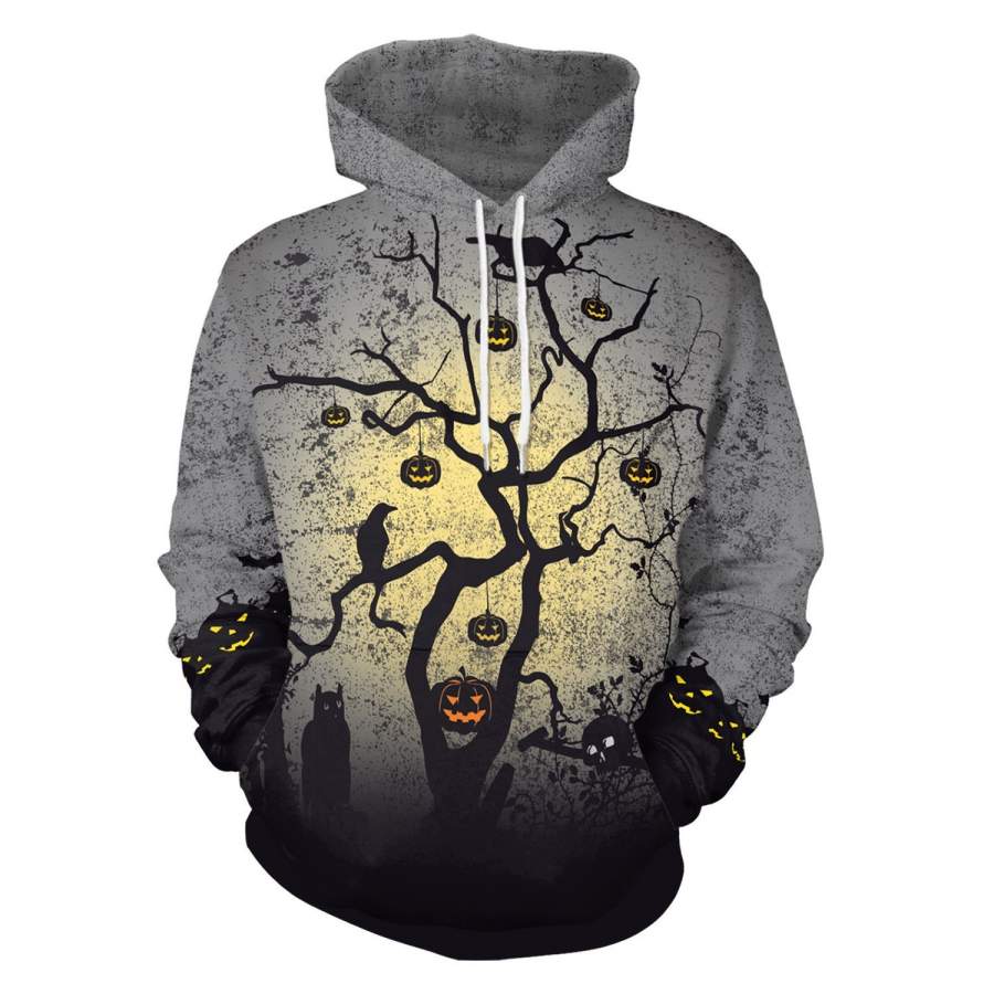 Halloween Ghost Festival Elements Digital Print Funny Hoodie – 3D All Over Printed – VF304