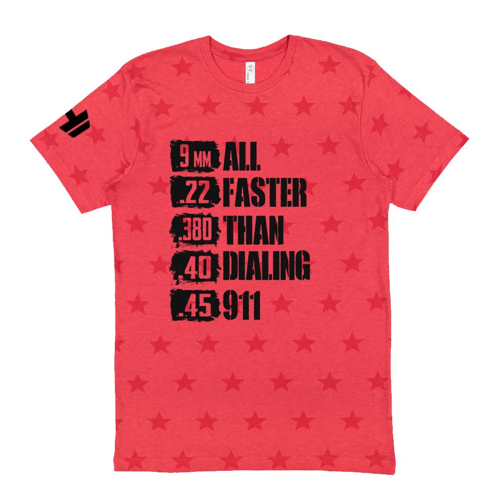 All Faster Than 911 Five Star Tee