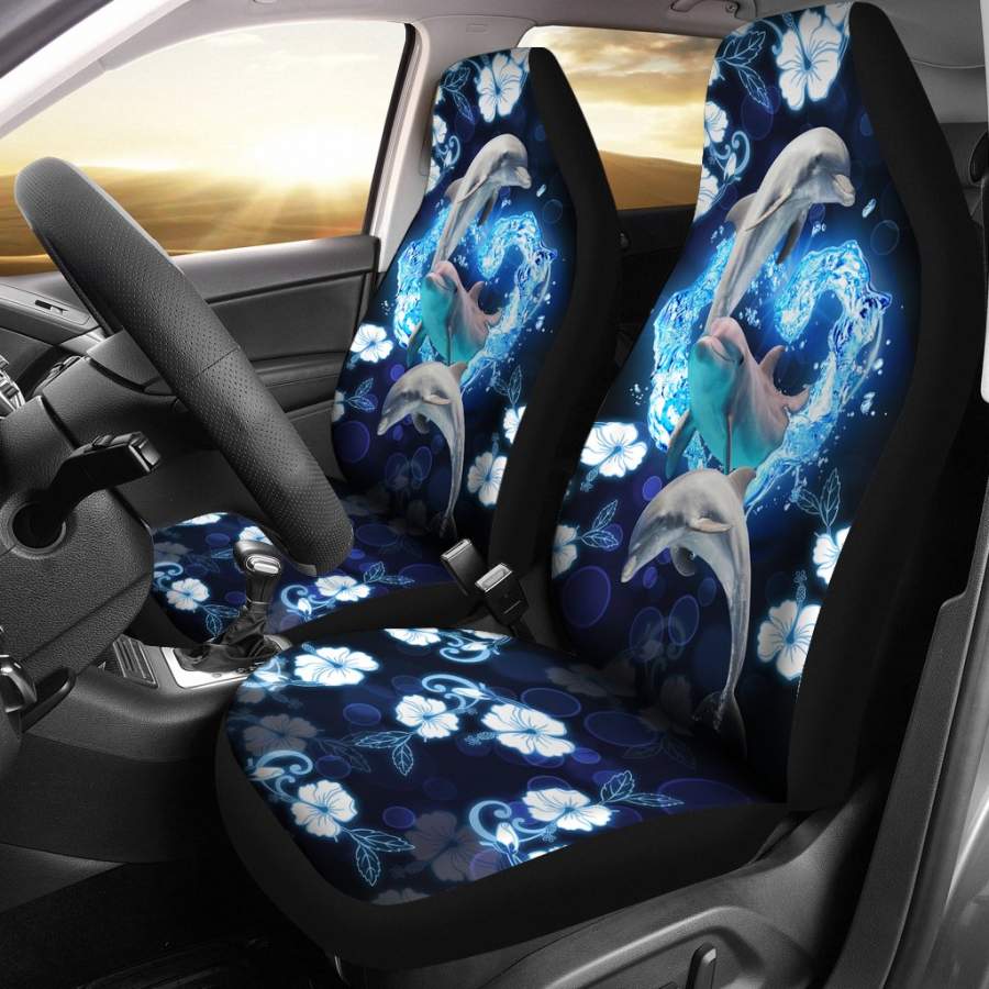 Dolphin – Dolphins In Heart – Car Seat Covers