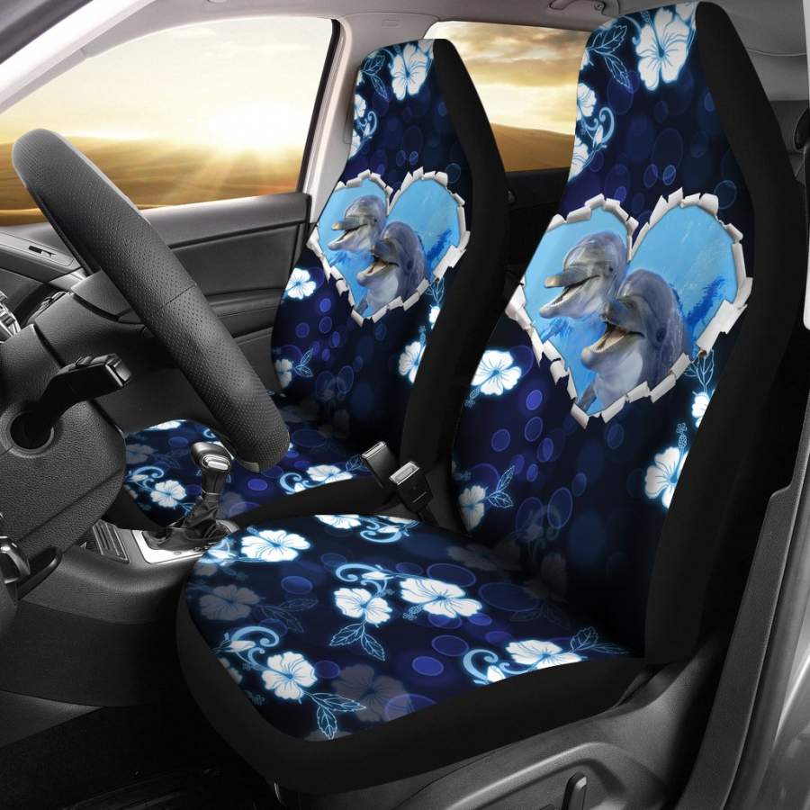 Dolphin – Gorgeous Dolphins In Heart – Car Seat Covers