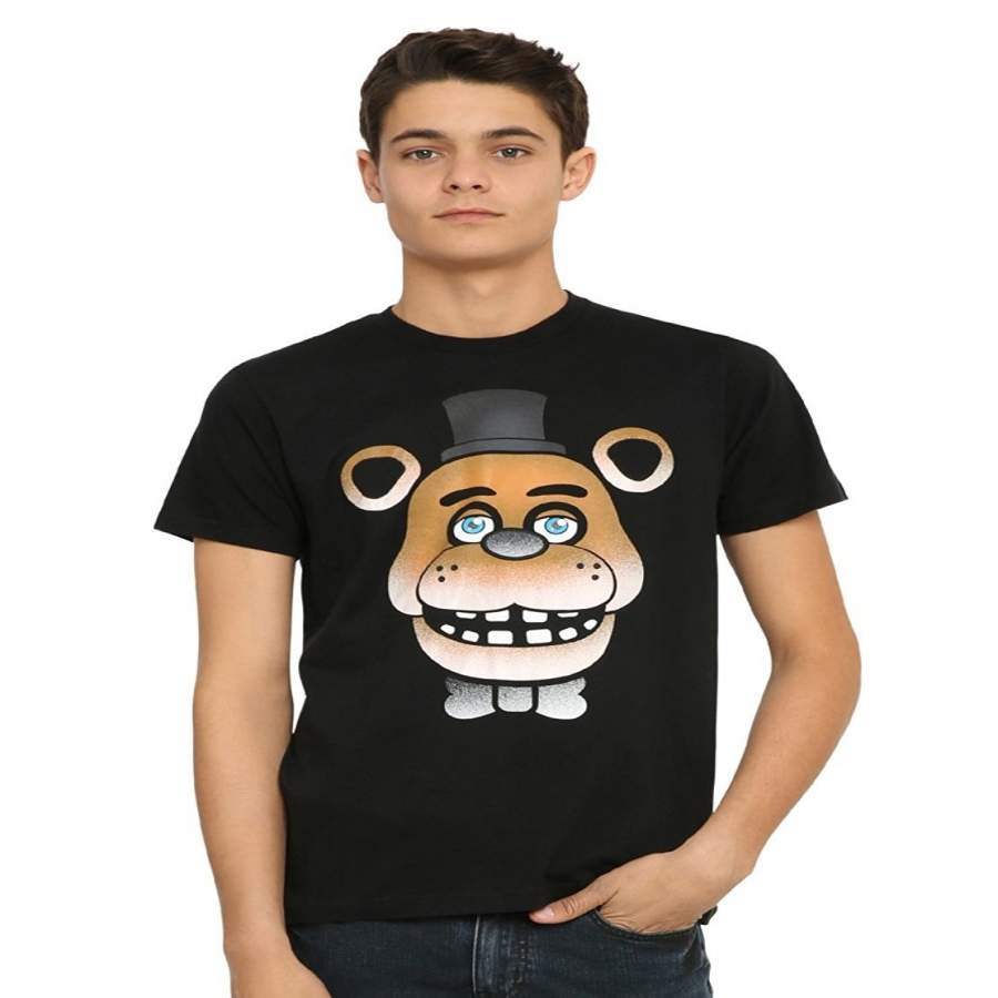 Five Nights At Freddy’s Freddy Fazbear Glow In The Dark Face T-Shirt for Men