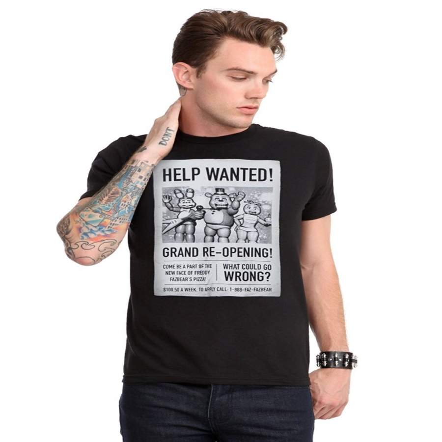 Fashion Men’s T-Shirt Men Summer T-shirt Five Nights At Freddy’s Help Wanted T-Shirt