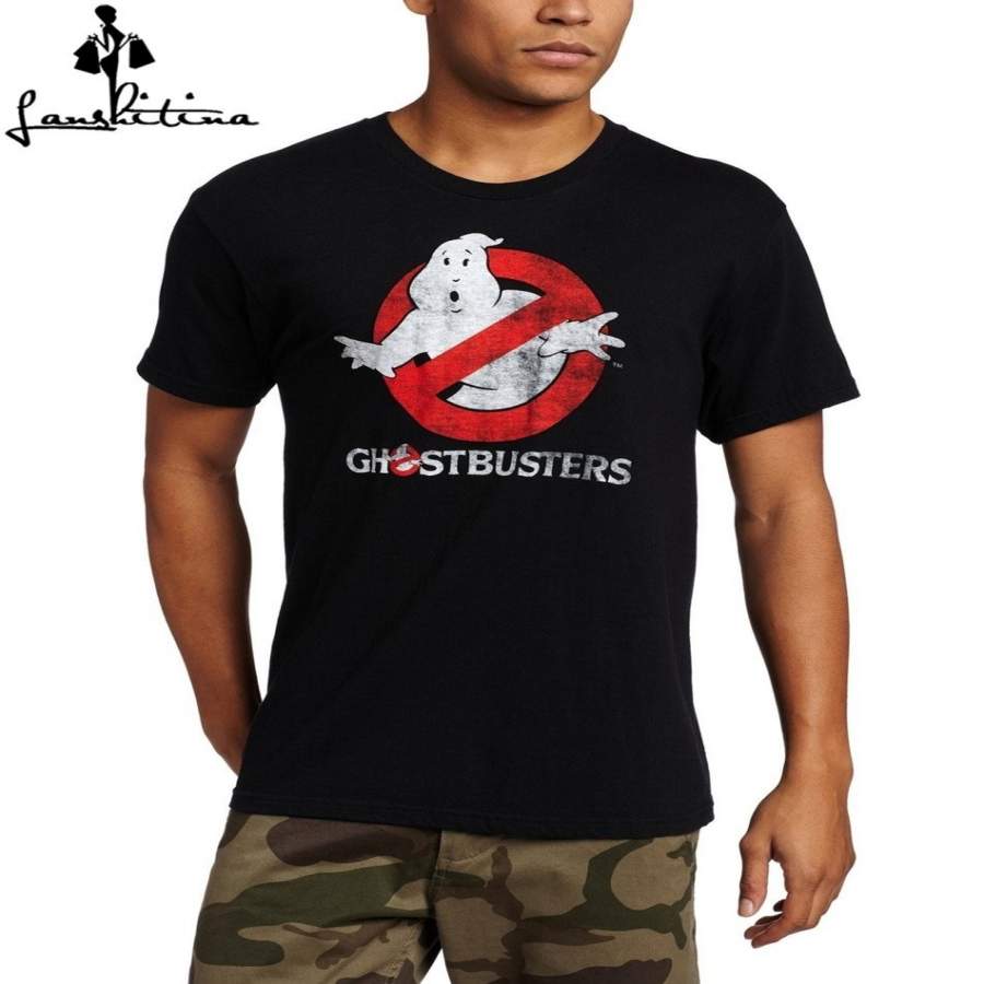 fashion shirt Casual T-Shirt Mad Engine, Ghostbusters Men’s Logo To Go T-Shirt Short Sleeve T-Shirt