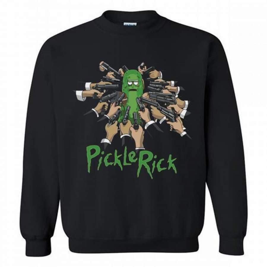 Rick and Morty Pickle Rick John Wick Solenya Crewneck Sweatshirt