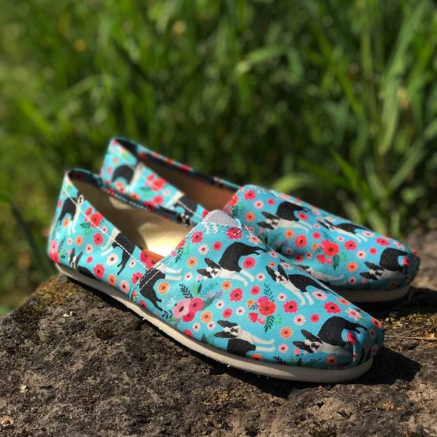 Boston Terrier Flower Casual Shoes